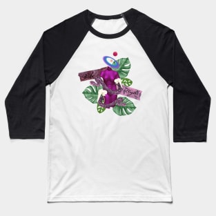 Vibe high Greek  stone and nature with snakes and trippy flower 3 purple Baseball T-Shirt